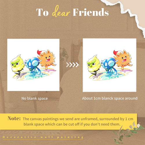 BROWT, GECQUA, AND POMBON Decorative Canvas Printed in USA